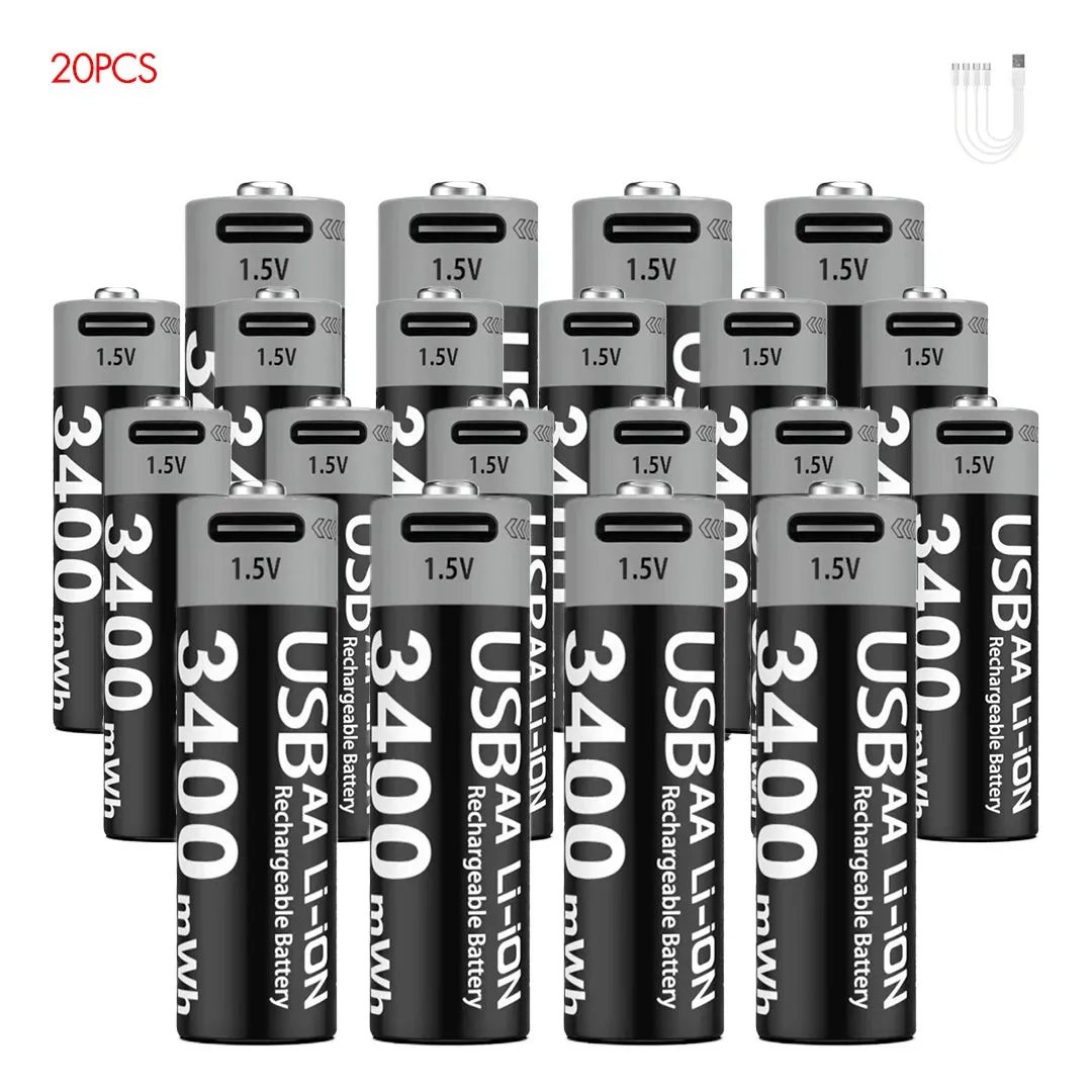 MATOV Premium USB Rechargeable AA/AAA Battery Set