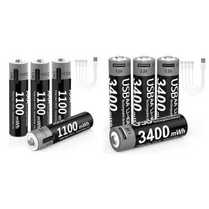 MATOV Premium USB Rechargeable AA/AAA Battery Set