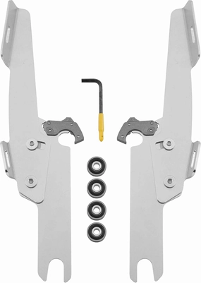 Memphis Shades Trigger-Lock Mount Kit for Fats/Slim Windshields and Batwing Fairing Polished MEK1913