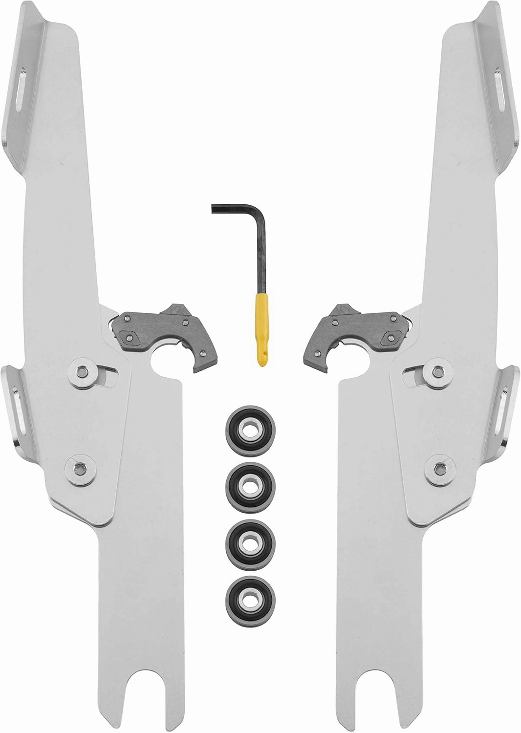 Memphis Shades Trigger-Lock Mount Kit for Fats/Slim Windshields and Batwing Fairing Polished MEK1913