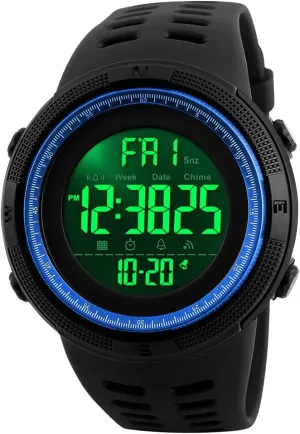 Men's Digital Sports Watch Waterproof Military Stopwatch Countdown Auto Date Alarm