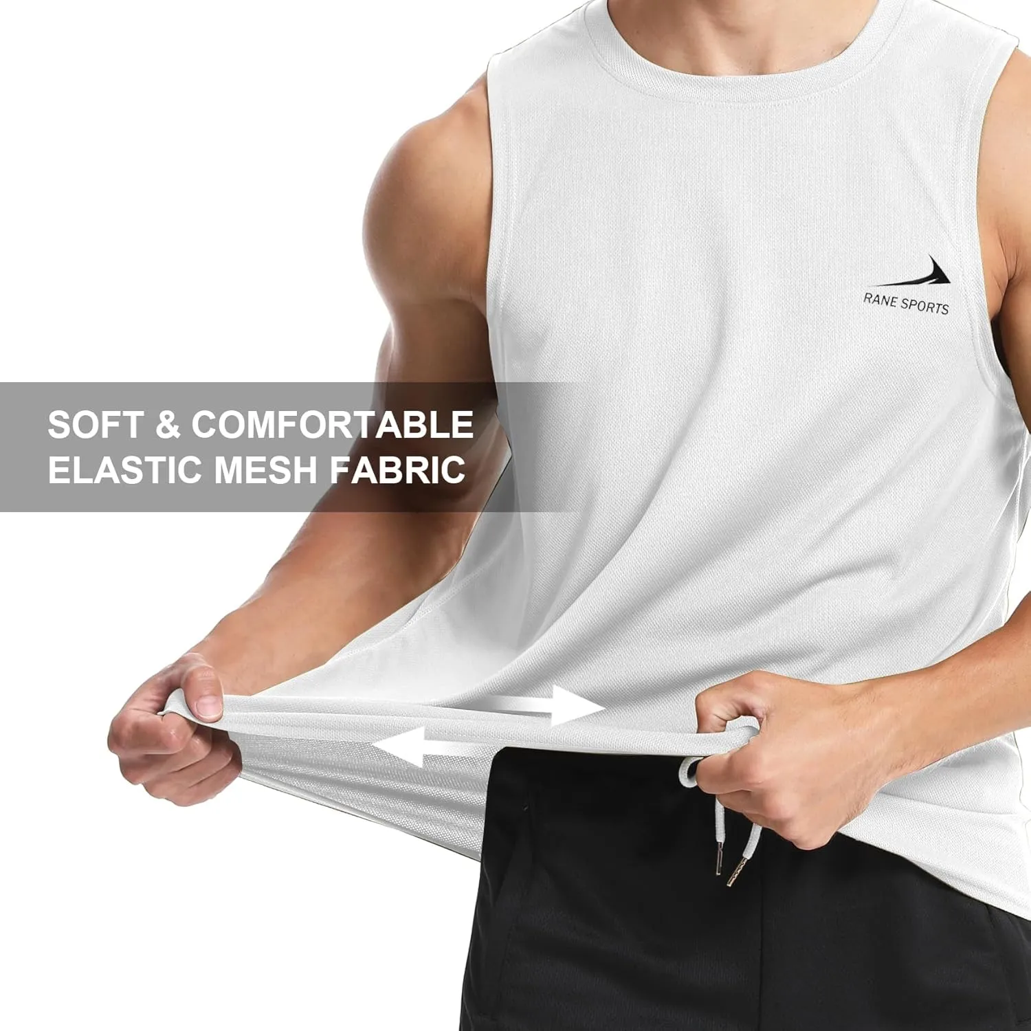 Men's Sleeveless Gym Shirts Quick-Drying Training Running Bodybuilding Athletic Tank Top
