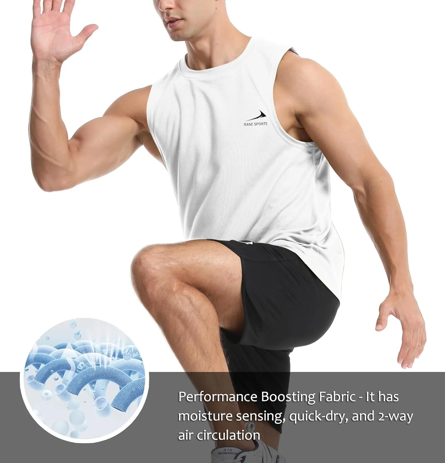 Men's Sleeveless Gym Shirts Quick-Drying Training Running Bodybuilding Athletic Tank Top