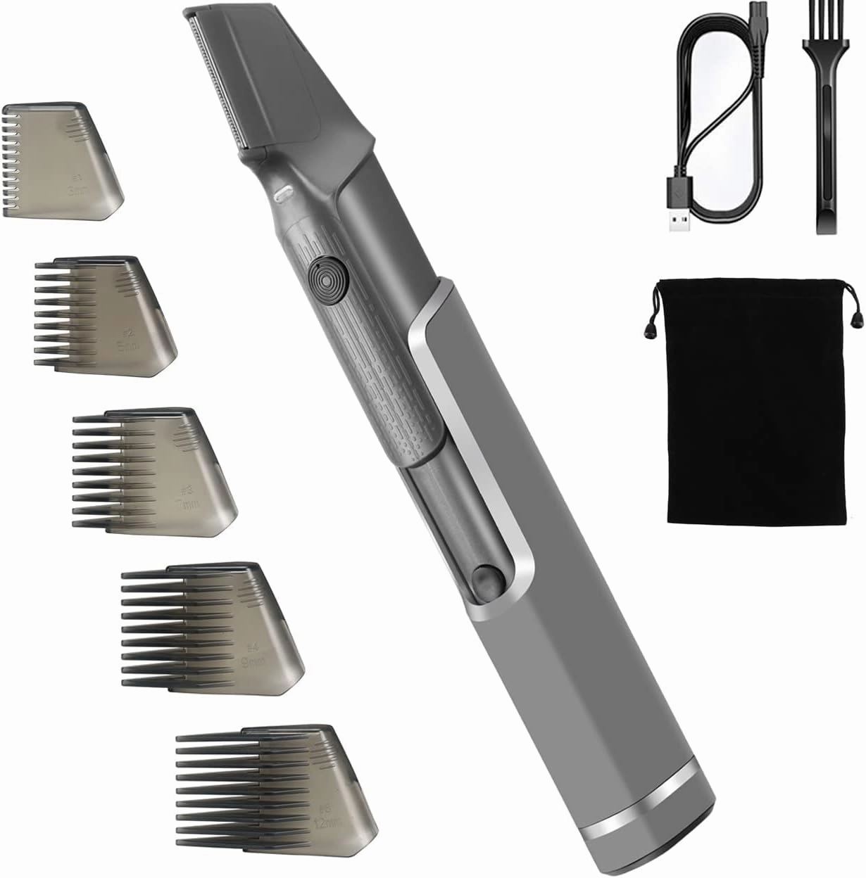 Mens Body Hair Trimmer Hair Cutting Tools Neck, Back, Facial, Beard Hair Trimmer As Seen on Tv Self Haircut Shavers for Men Long Handle Hair Cutting Comb