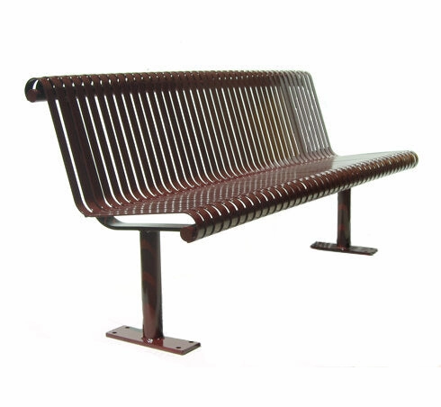 Metal Bench Steel Top and Back Steel Slat | Model MB186