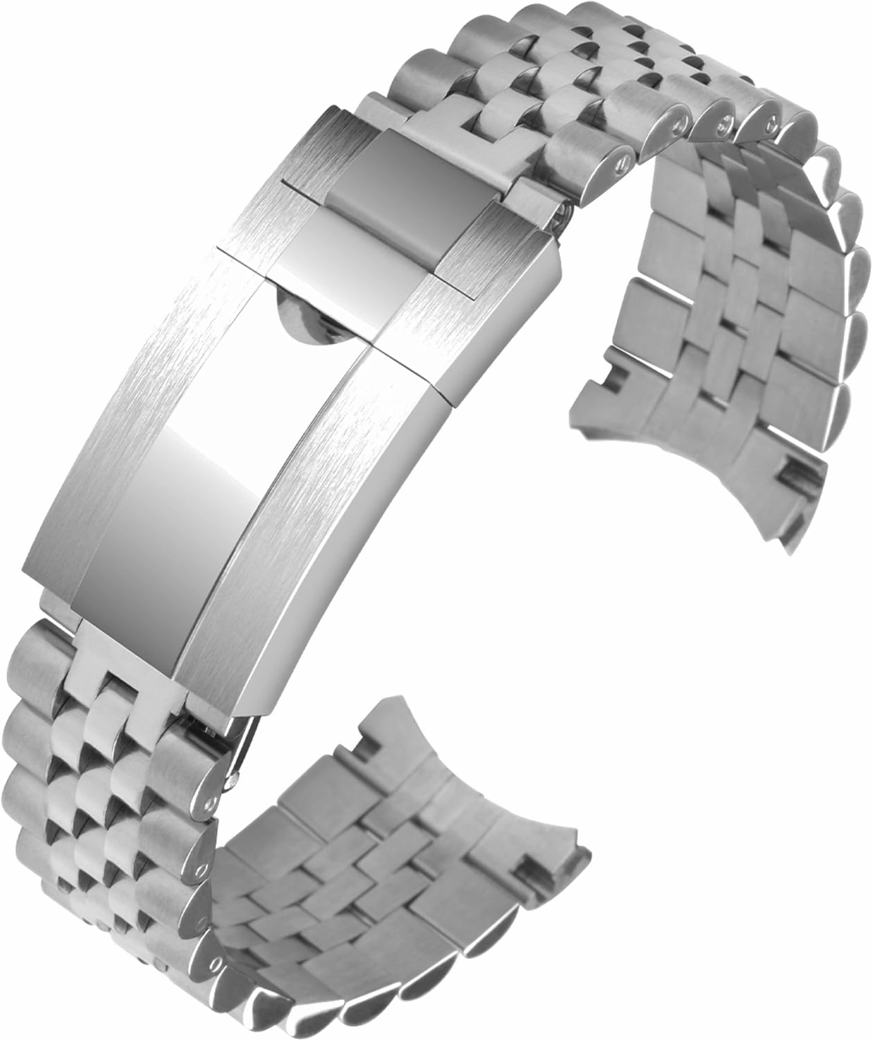 Metal Watch Band 36 40 41mm Dial For Rolex Submariner/GMT Master II/Daytona/Datejust/Day-Date Men,20mm/21mm Replacement Curved-End Strap Wrist Band,Quick-Release Bracelet Wristband Oyster Clasp