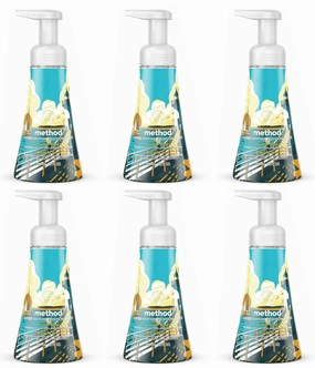 Method Set of 6 Limited Edition Handsoap - Green Cleaning - Cruelty-Free- Biodegradable formula made with plant-based cleansers   without parabens or phthalates (6, Foaming Harbor Cove)