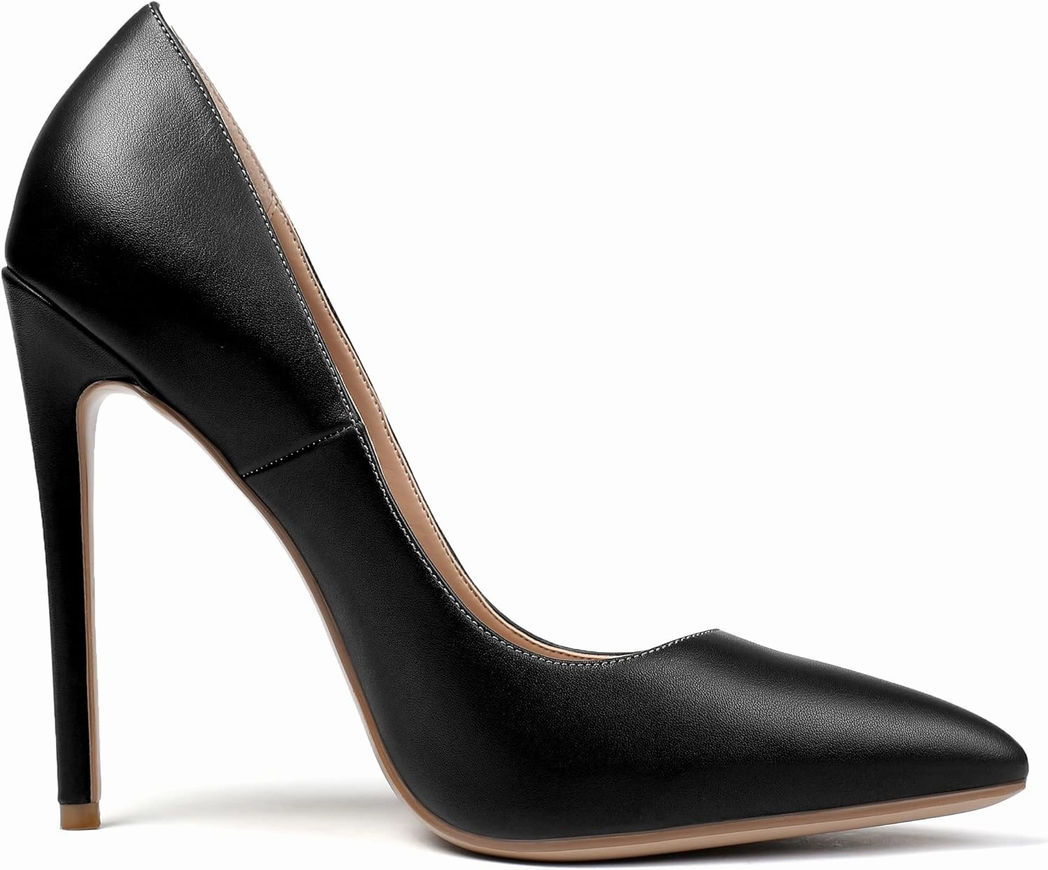 Mettesally Women's Stiletto High Heels Pointed Toe Heeled Pumps Slip On Wedding Office Dress Shoes