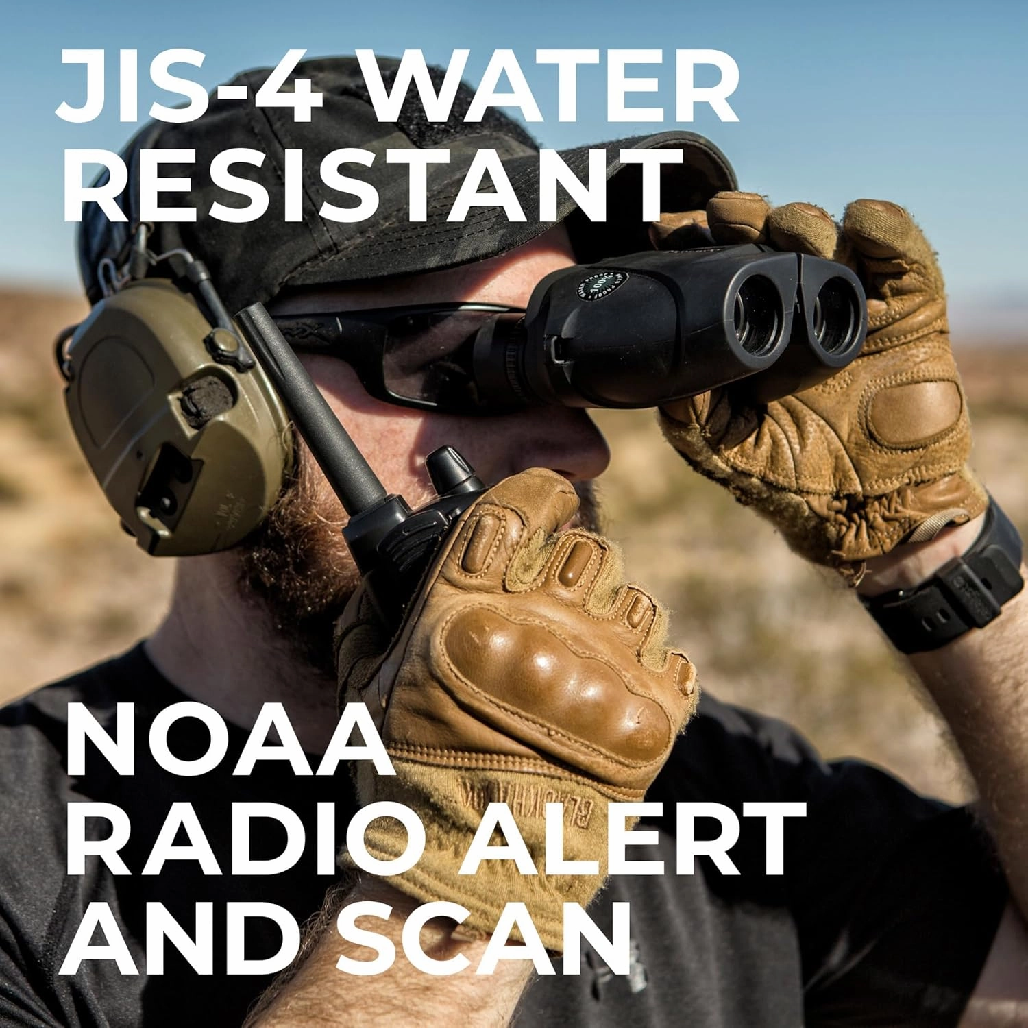 Midland GXT1000AZ GMRS Two-Way Radio (50-Channel, Long Range, 142 Privacy Codes, SOS, NOAA, Rechargeable Nickle Battery, Black/Silver, Single Pack)