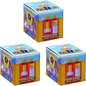 Minecraft Series 18 Cute Series Mini Figure Blind Box Bundle of 3 Packs