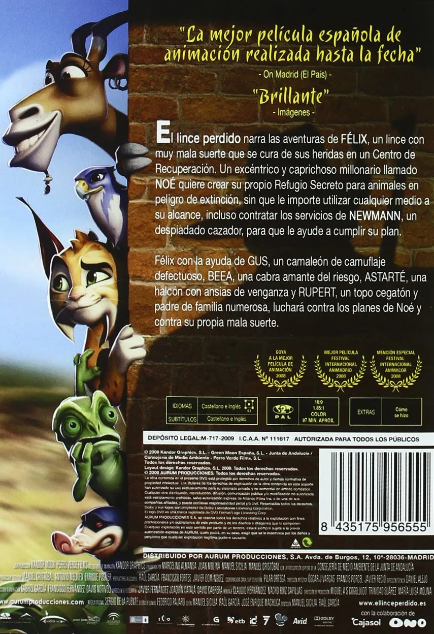 Missing Lynx ( El lince perdido ) [ NON-USA FORMAT, PAL, Reg.2 Import - Spain ]