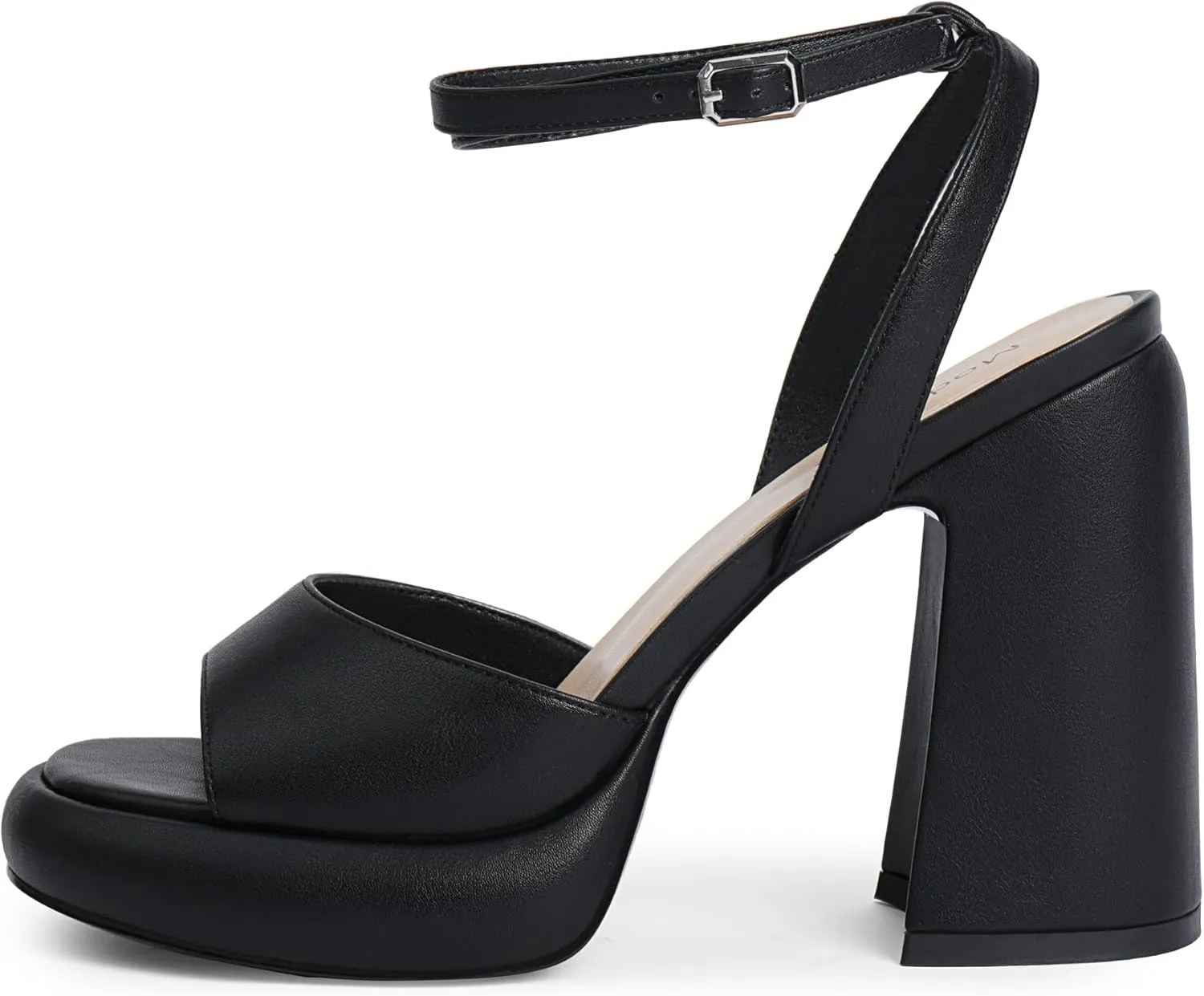 Modatope Platform Heels Sandals for Women with Chunky Heel, Open Round Toe and Ankle Strap Design