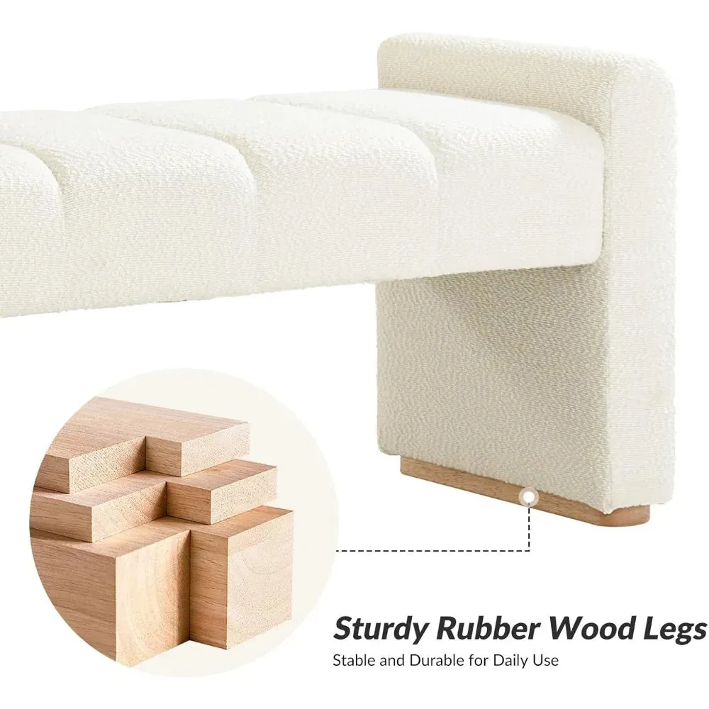 Modern Fabric Upholstered Entryway Bench