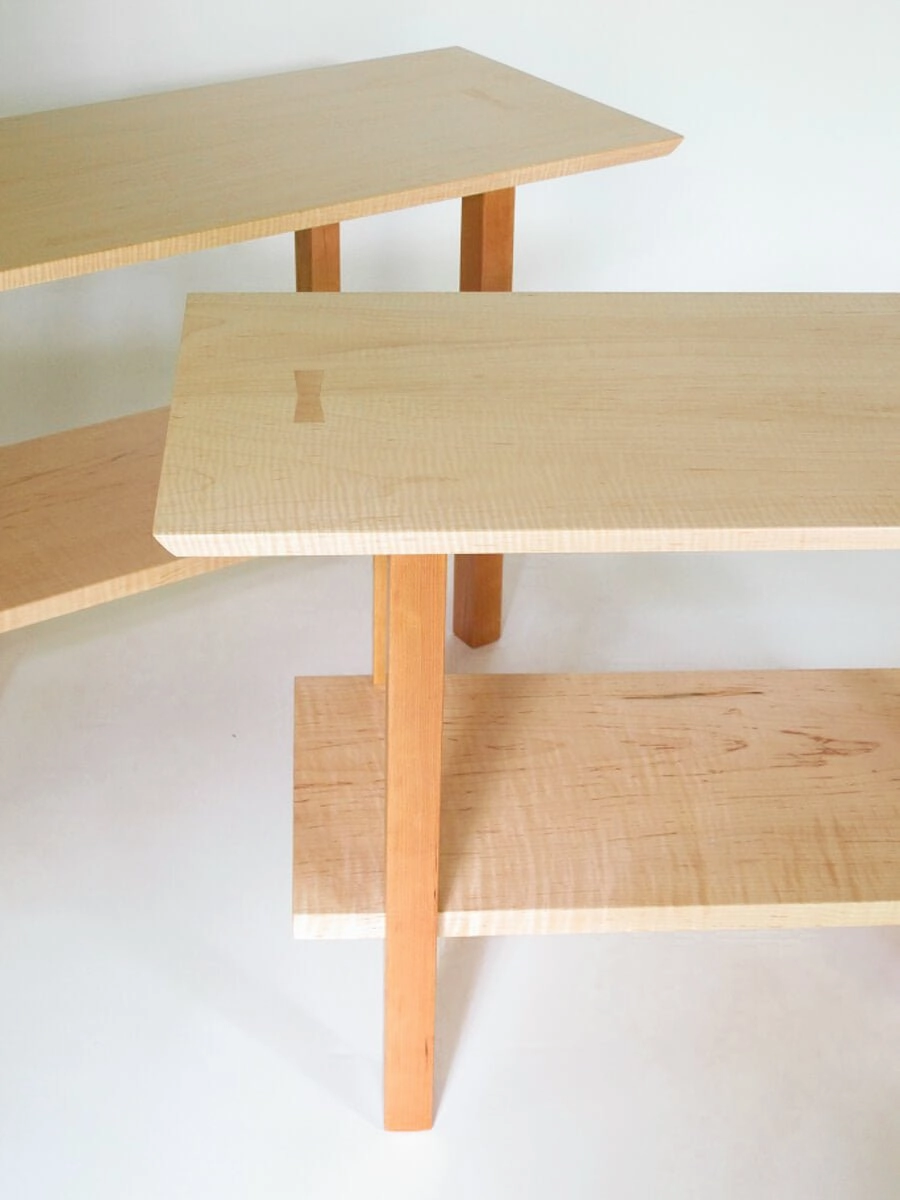 Modern Wood Bench for Entryways- unique benches with shoe storage
