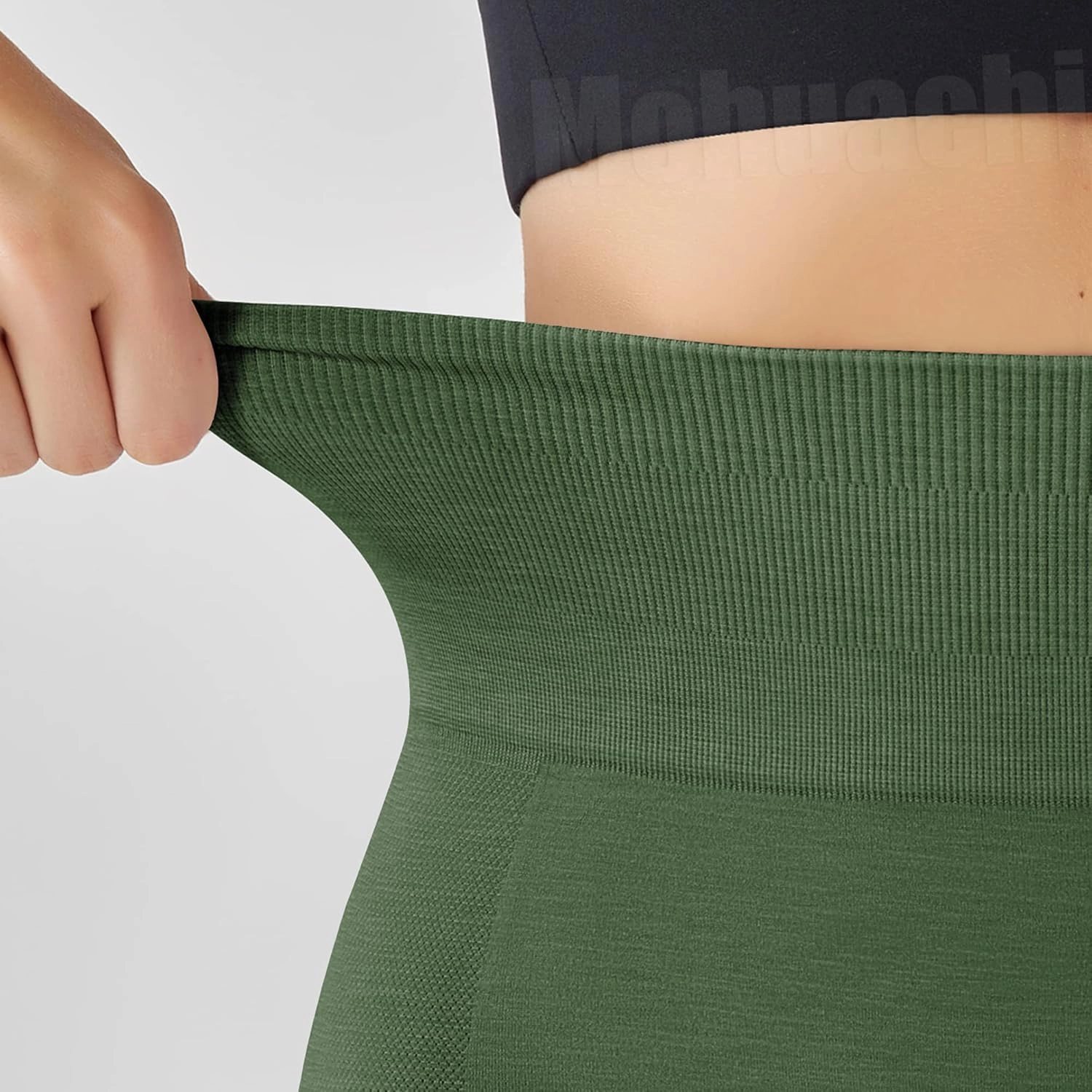 MOHUACHI Butt Lifting Workout Leggings for Women High Waisted Yoga Pants Scrunch Butt Gym Seamless Booty Tights