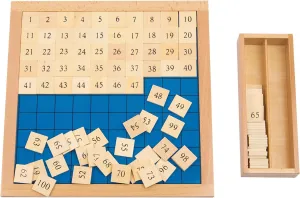 Montessori Toys for 3  Year Old Hundred Board, Consecutive Counting Numbers 1-100 for Learning & Educational Toy- Math Games Board,Montessori Math Materials for Large Size 13.7" X 13.7 "X 0.4"