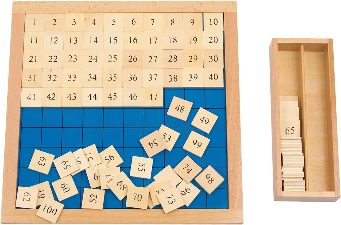 Montessori Toys for 3  Year Old Hundred Board, Consecutive Counting Numbers 1-100 for Learning & Educational Toy- Math Games Board,Montessori Math Materials for Large Size 13.7" X 13.7 "X 0.4"