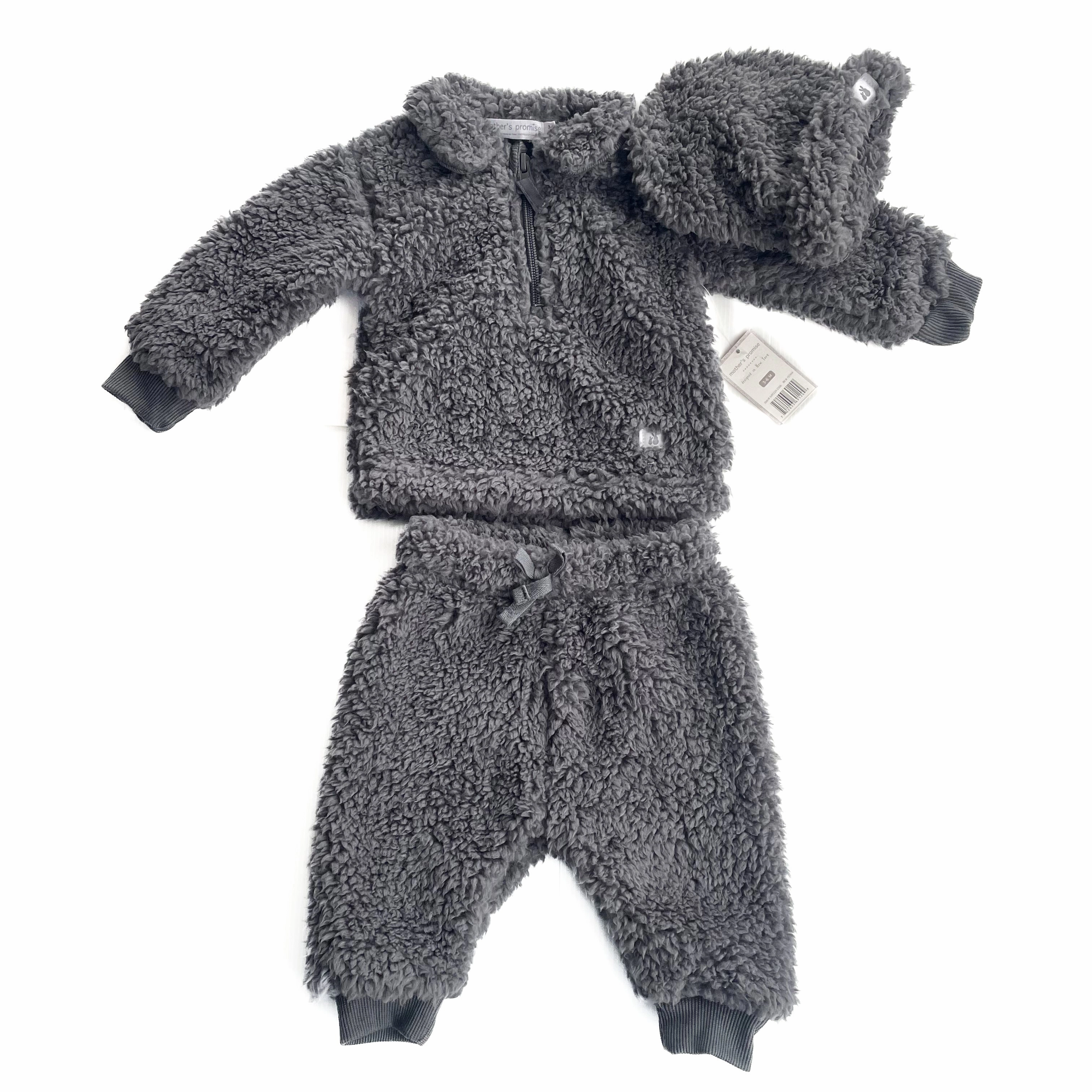 Mothers promise Fluffy 3 piece set NEW (3-6M)