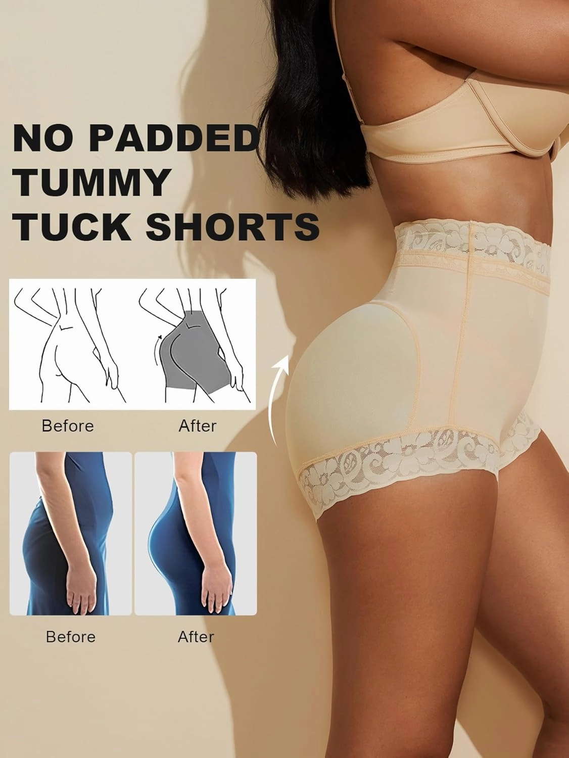 MOVWIN Tummy Control Shapewear Fajas Colombianas Moldeadoras Underwear Curvy Faja Shorts Butt Lifting Panties for Women
