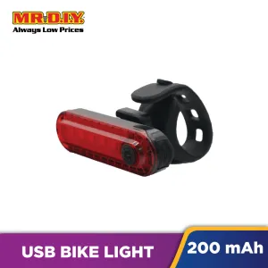 (MR.DIY) USB Rechargable Bicycle LED Front Light Equipment (11cm x 9cm x 4cm)