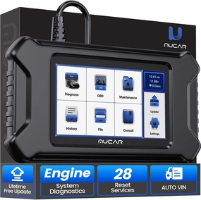 MUCAR CS90 OBD2 Scanner Diagnostic Tool, Engine System Car Scanner & ABS Code Reader with 28  Reset Services, Scan Tool for Car, Lifetime Free Update