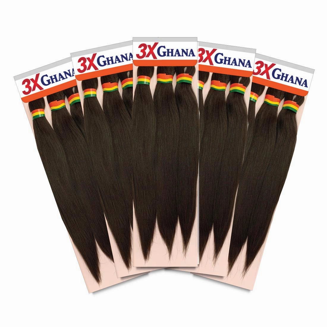 Multi Pack Deals! Pre-stretched X-Pression 3X Ghana Braids 50" 100% Kanekalon Easy to Braid Itch Free (5-PACK, 4) E613XG5-45