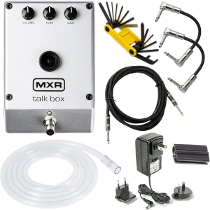 MXR M222 TALK BOX Effects Pedal Voicebox for Guitar, Keyboard and other instruments with Tonebird Cable, Multi-Tool, Tuner, Patch Cable Bundle