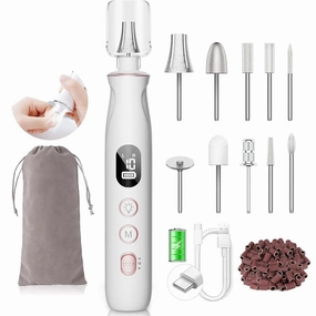Nail Drill Electric Nail File - Cordless Professional Nail Filer for Manicure and Pedicure, Portable Nail Drill Machine Kit for Acrylic Gel Nails Thick Toenails Nail Grind