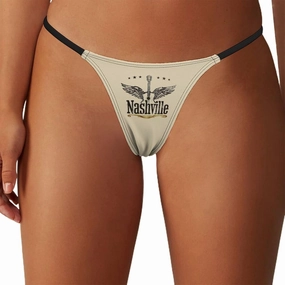 Nashville Country Music Thong Women Underwear Low Rise Panties Women G-String Thongs