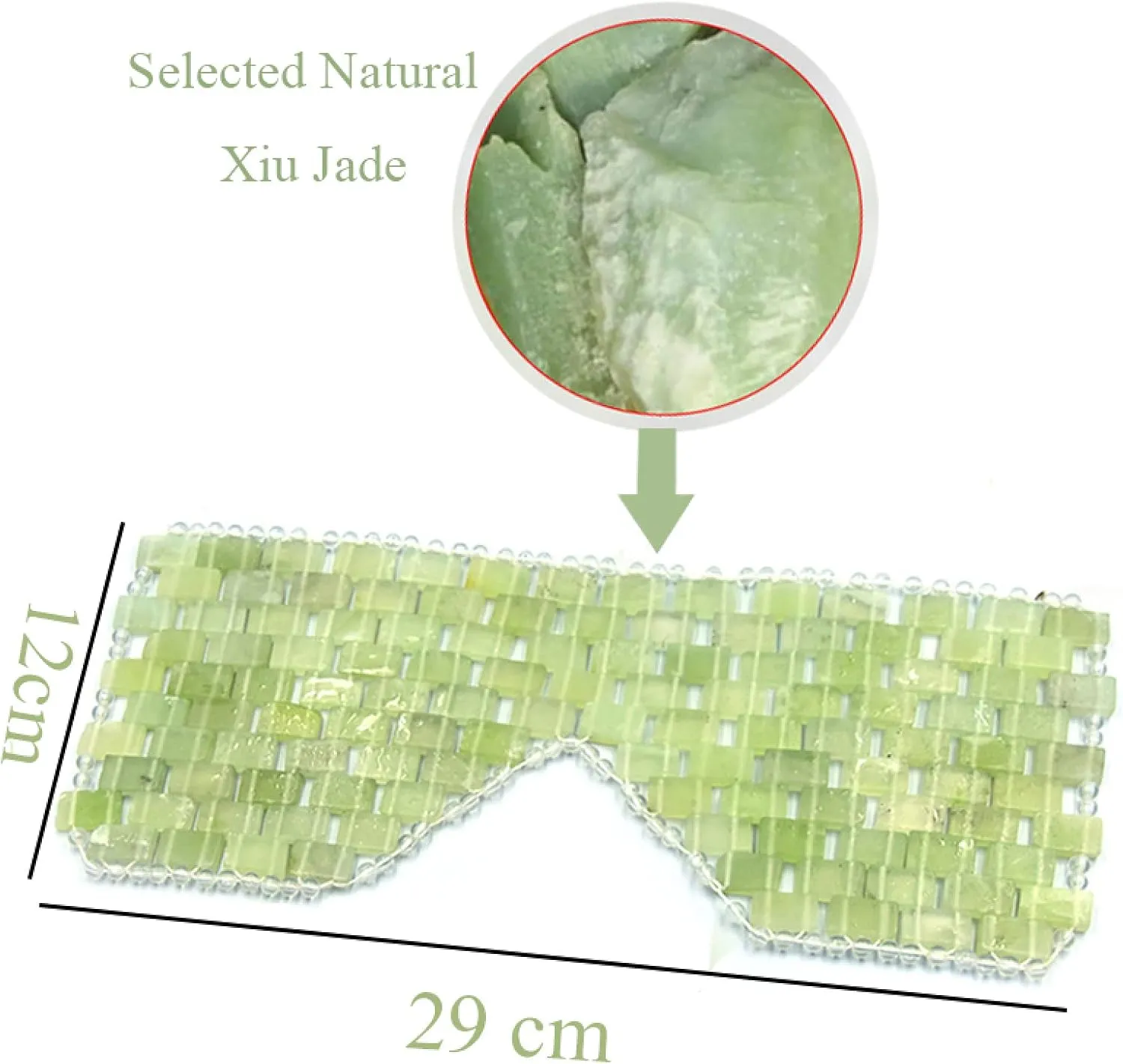 Natural Jade Eye Mask Face Massage Jade Roller Guasha Board Scraper Set Facial Relaxing Sleep Massage Eye Mask Gift,Type 4