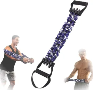 Natural Latex 3-Hole Resistance Stretcher, Fitness Resistance Bands Pedal Ankle Puller for Exerciser, Pedal Puller Resistance Band, AB Training Auxiliary Device Home Exercise with Handle