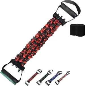 Natural Latex 3-Hole Resistance Stretcher,Chest Expander Stretch Bands for Men,High Elasticity & Tear Resistant Exercise Bands with Handles,Full-Body Basic Training