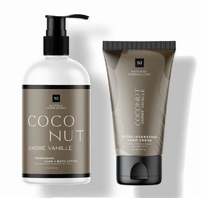 Natural Inspirations Hand & Body Lotion and Hand Crème Gift Set (Coconut Ambre Vanille)