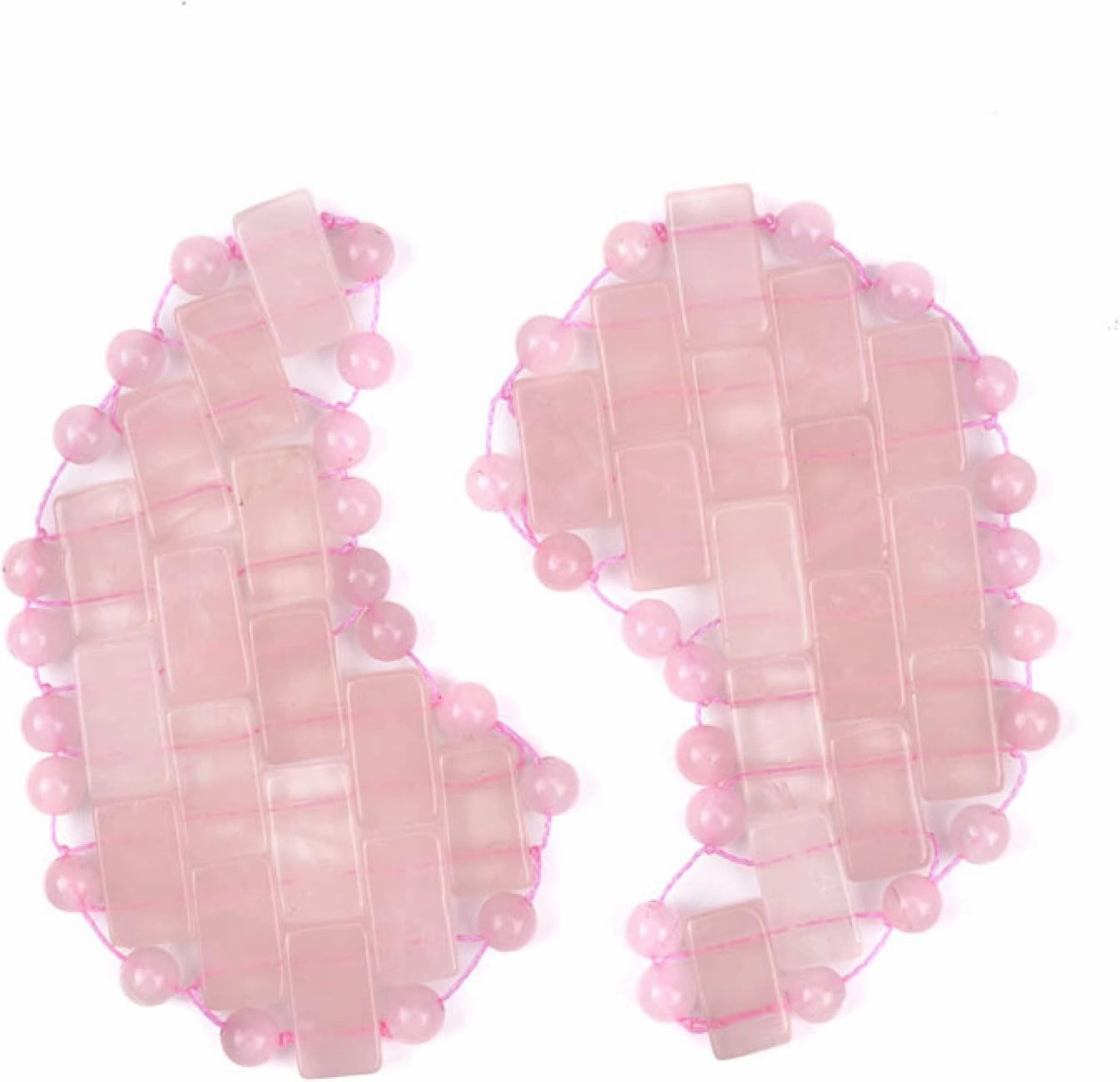 Natural Rose Quartz Eye Mask Care Massager for Face Gouache Jade Gua Sha Set Relaxing,Type 1