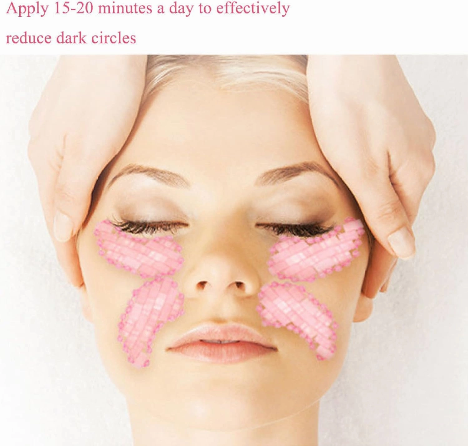 Natural Rose Quartz Eye Mask Care Massager for Face Gouache Jade Gua Sha Set Relaxing,Type 1