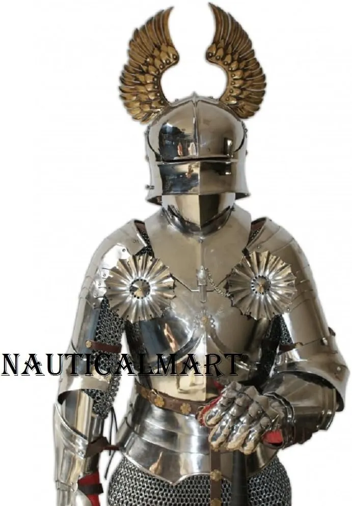 Nauticalmart Medieval Knight Wearable Full Suit of Armor with Chainmail