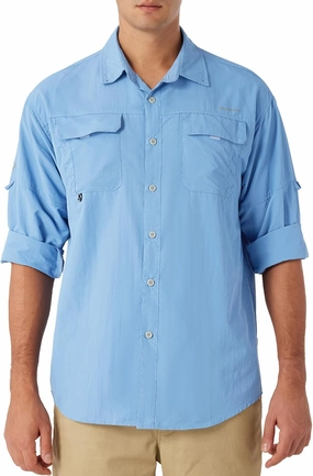 NAVISKIN Men's Sun Protection Fishing Shirts UPF 50  Long Sleeve Sun Shirts for Men PFG Hiking Travel Camping