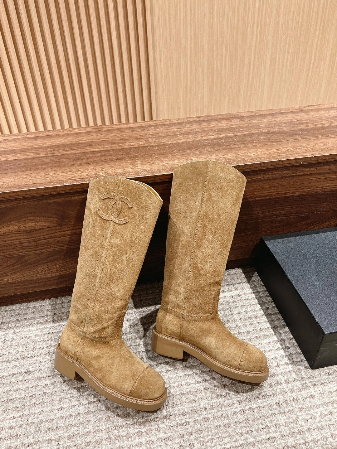 New autumn and winter knight barrel boots