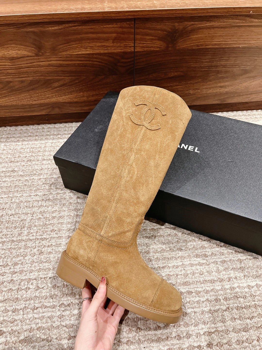 New autumn and winter knight barrel boots