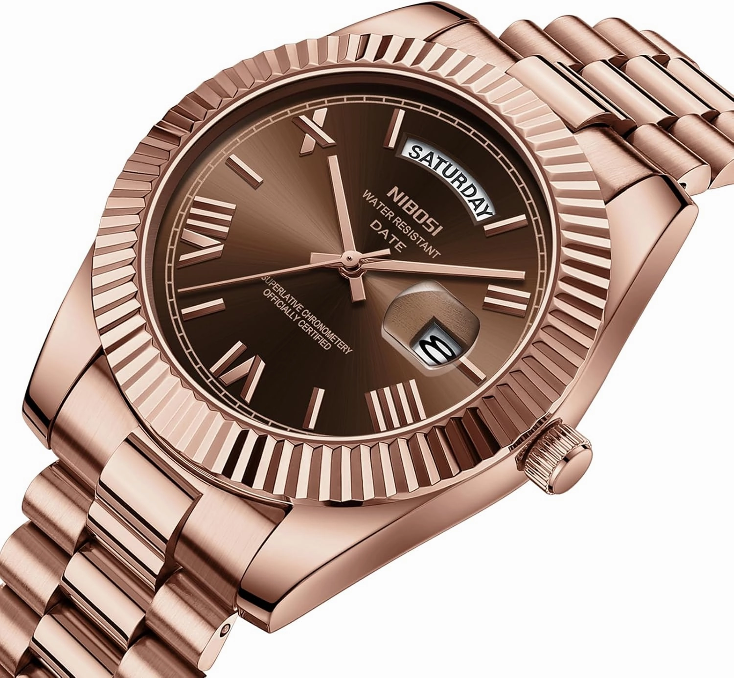 NIBOSI Men Watches Analog Quartz Stainless Steel Watches for Men Waterproof Business Classic Desiger Wrist Watch Day & Date