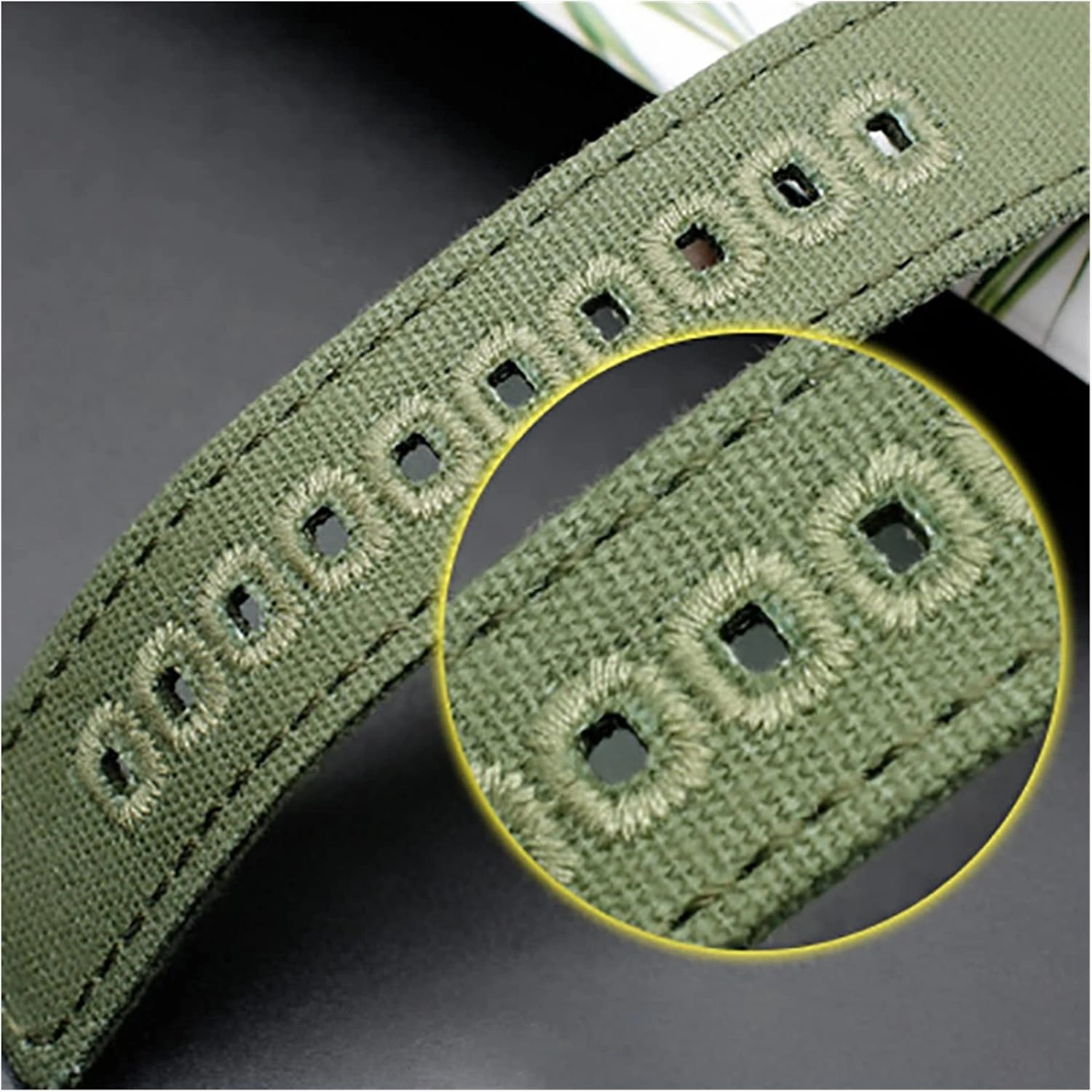 Nylon Watch Strap Canvas Watch Band 18Mm 20Mm 22Mm Quick Release Nylon Watch Straps Watchbands Sports for Black Blue Green Strap (18 mm Army Green)