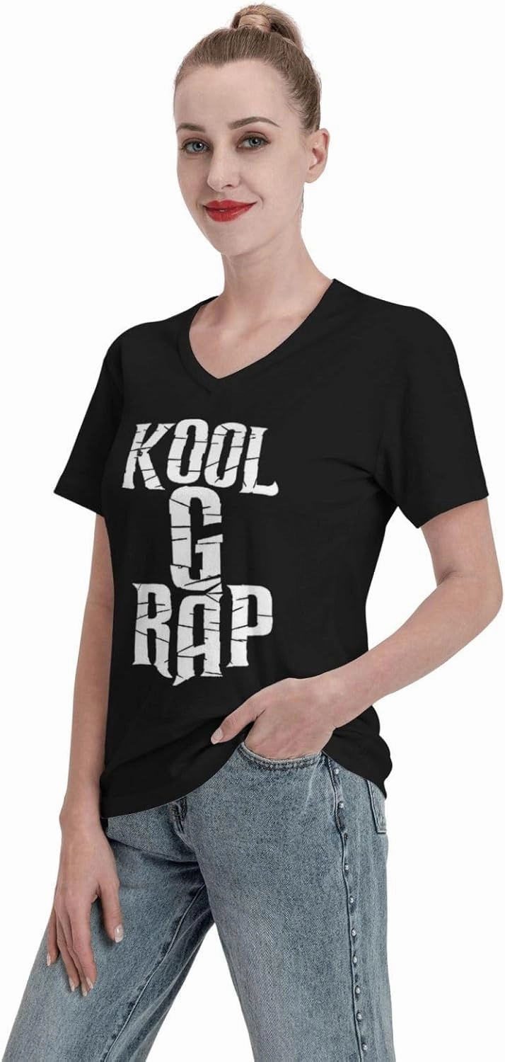 OBLUE Women's T-Shirt Cotton V Neck Short Sleeve Tee Summer Tops Workout Shirts Black
