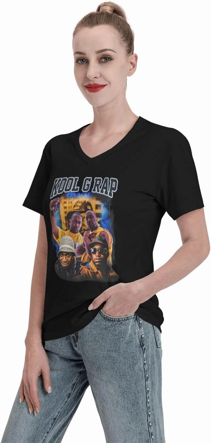 OBLUE Women's T-Shirt Cotton V Neck Short Sleeve Tee Summer Tops Workout Shirts Black