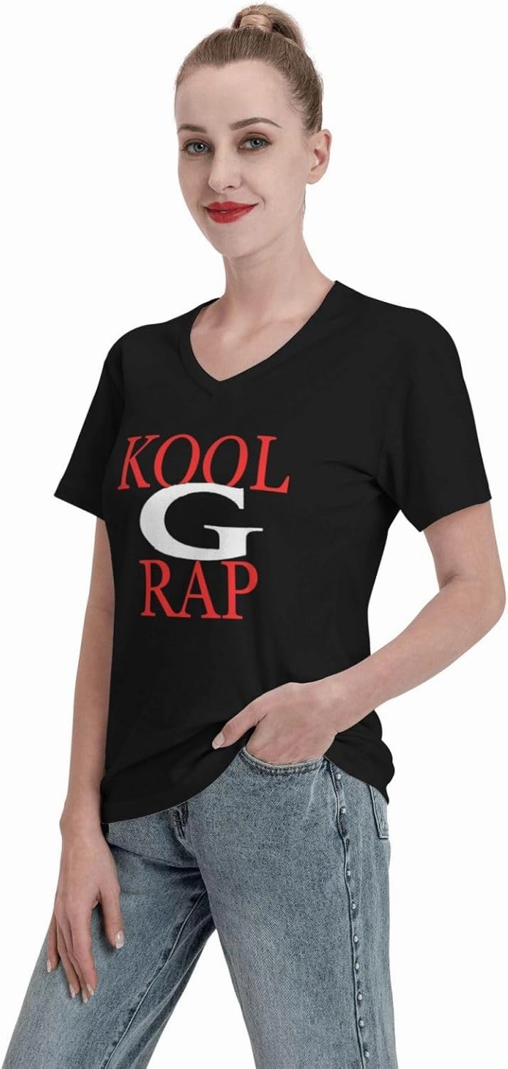 OBLUE Women's T-Shirt Cotton V Neck Short Sleeve Tee Summer Tops Workout Shirts Black