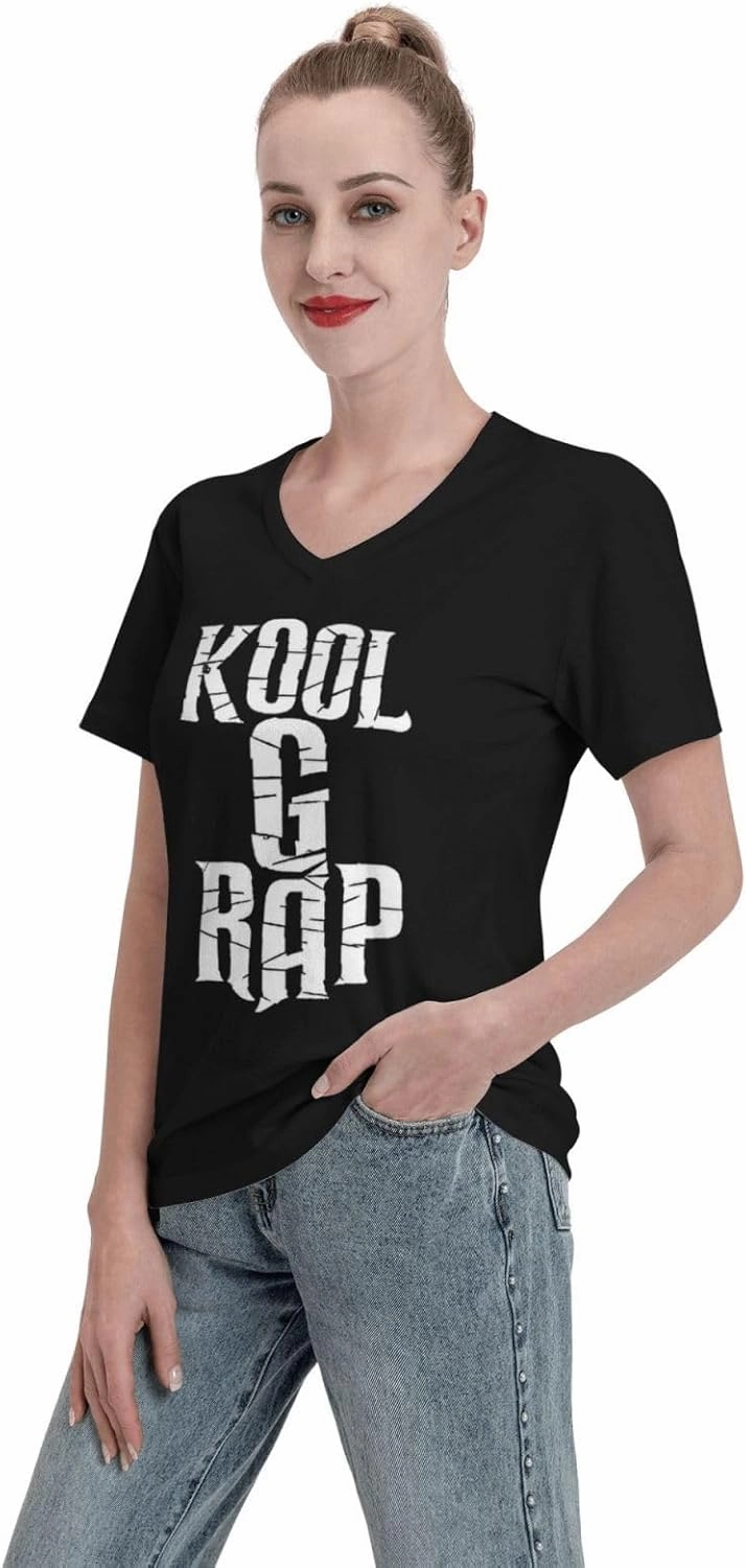 OBLUE Women's T-Shirt Cotton V Neck Short Sleeve Tee Summer Tops Workout Shirts Black