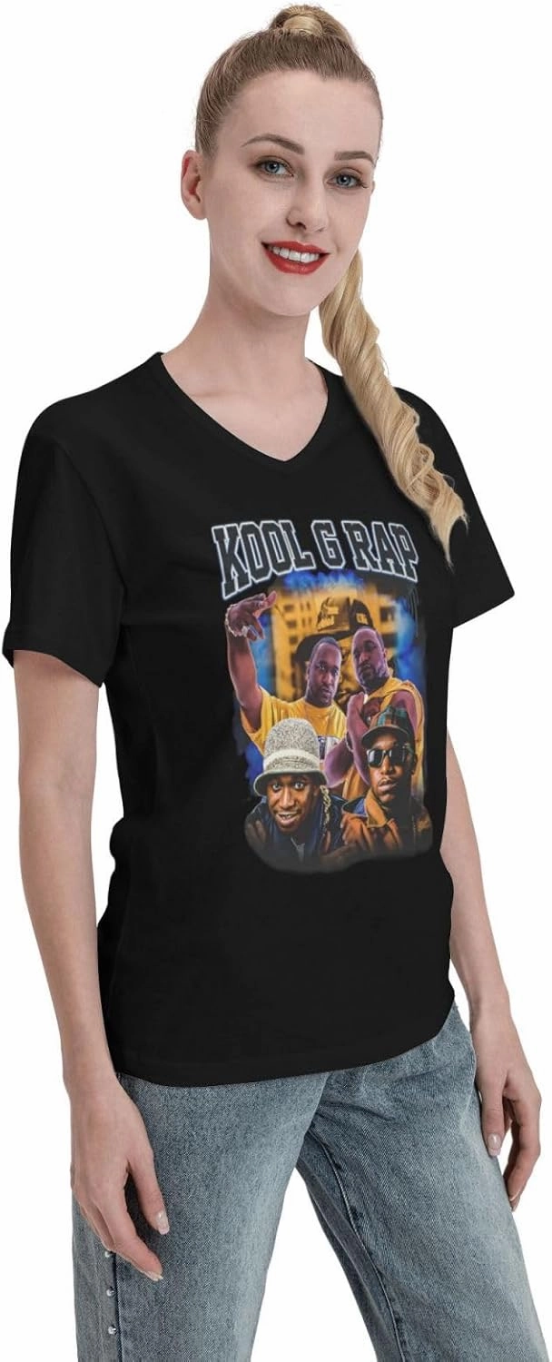 OBLUE Women's T-Shirt Cotton V Neck Short Sleeve Tee Summer Tops Workout Shirts Black