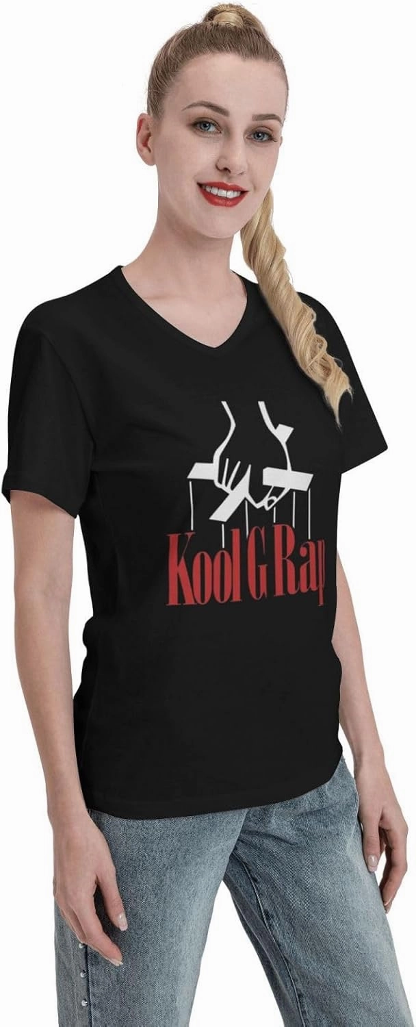 OBLUE Women's T-Shirt Cotton V Neck Short Sleeve Tee Summer Tops Workout Shirts Black
