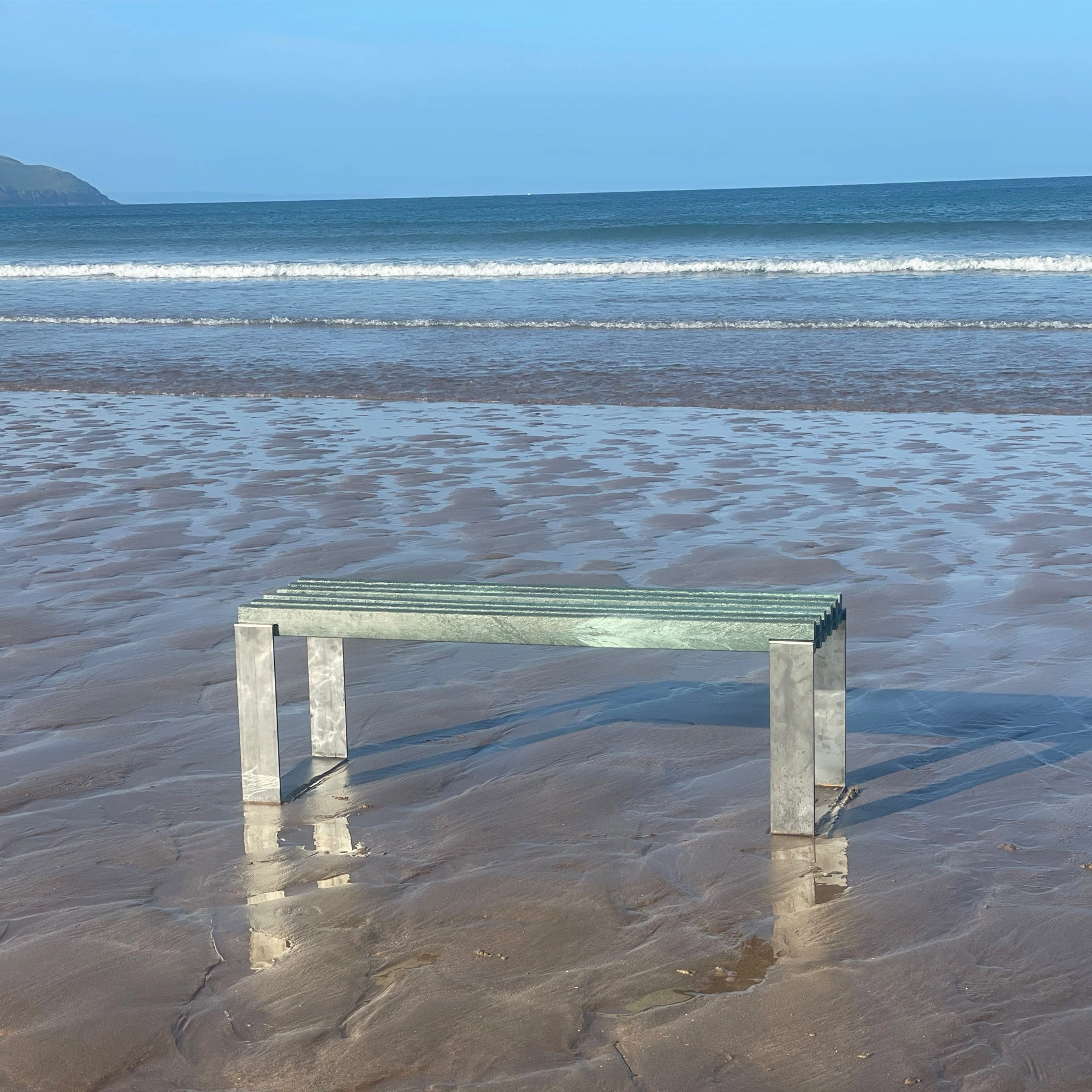 Ocean plastic bench eco 001