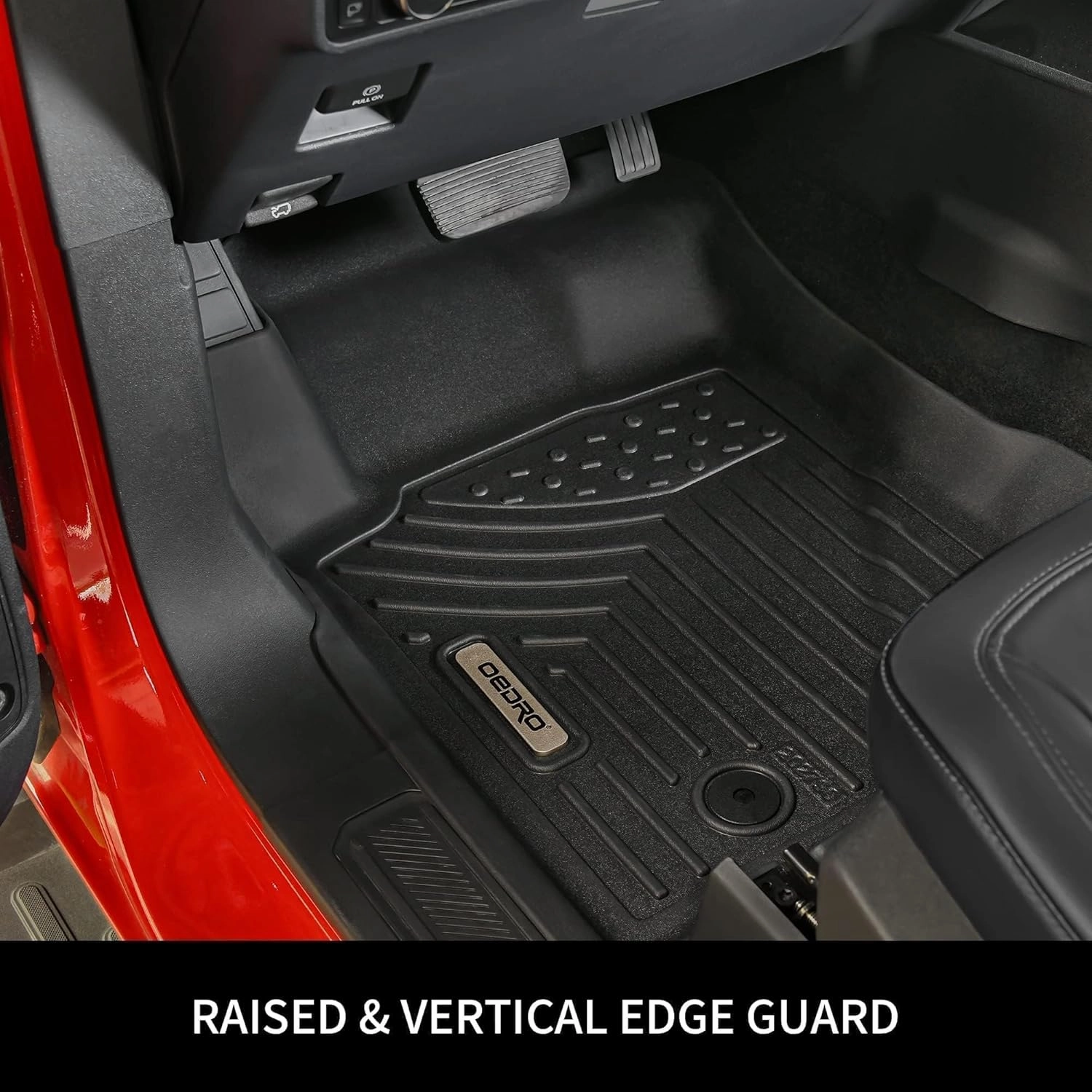 OEDRO Floor Mats Fit for 2013-2018 Dodge Ram 1500/2500/3500 & 2019-2024 Ram 1500 Classic (NOT for New Body) with 1st Bench Seats, 2 Row Liner Set (Over-Hump Front & 2nd Seat), Crew Cab ONLY
