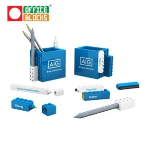 Office Blocks 6 in 1 Pen Pot Set